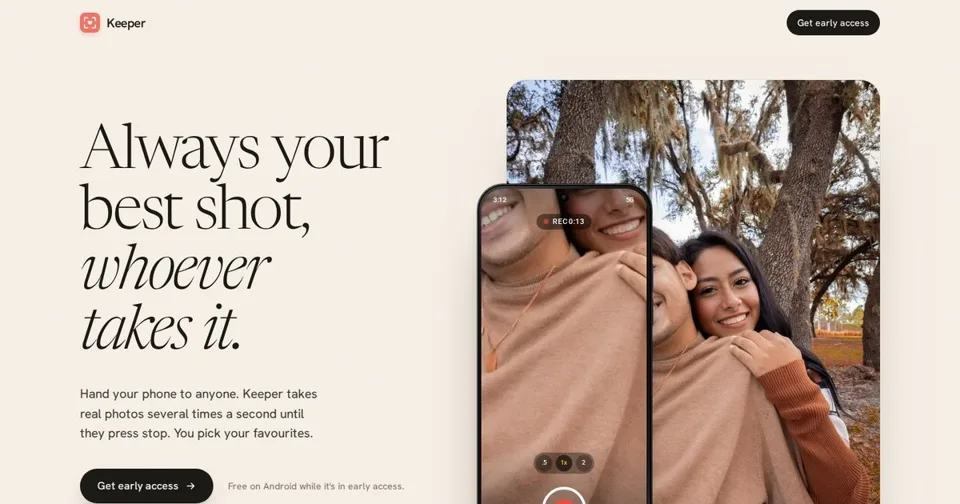 Keeper, the hand-off camera app